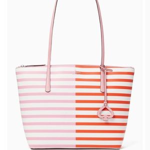 Kate Spade zina large stripe tote bag